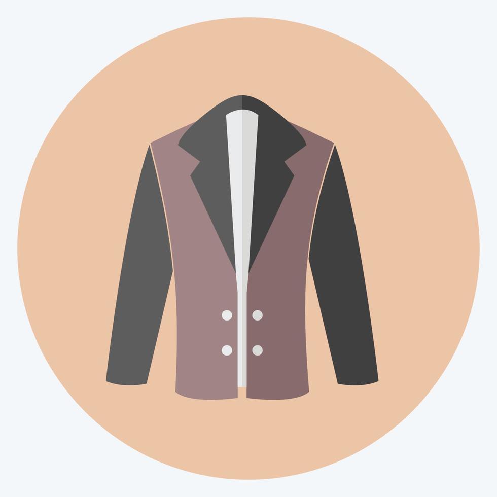 Icon Coat. suitable for men accessories symbol. flat style. simple design editable. design template vector. simple symbol illustration vector