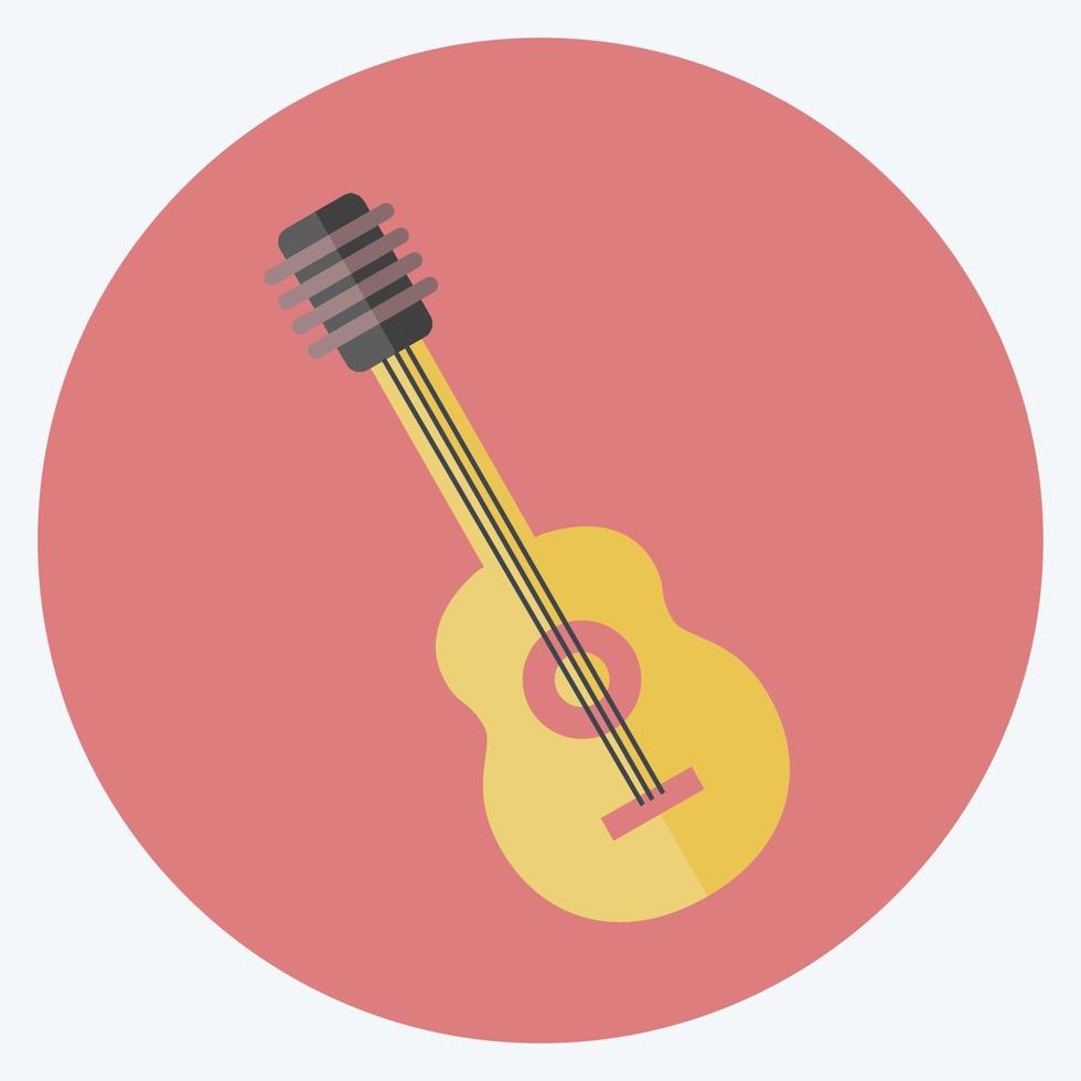 Icon Guitar. suitable for music symbol. flat style. simple design editable. design template vector. simple symbol illustration vector