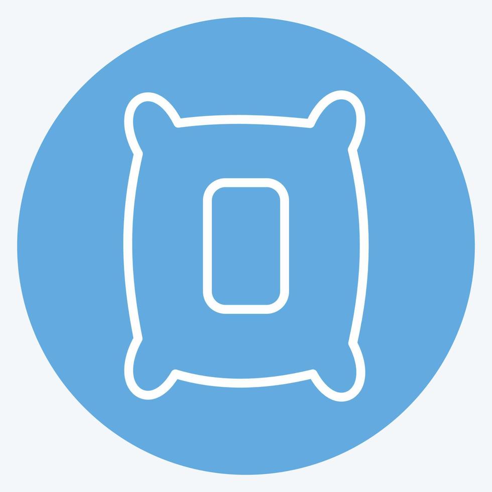 Icon Product Bag. suitable for Garden symbol. blue eyes style. simple design editable. design template vector. simple symbol illustration vector