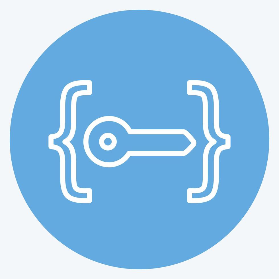 icono de código de desbloqueo. adecuado para el símbolo de programación. estilo de ojos azules. diseño simple editable. vector de plantilla de diseño. ilustración de símbolo simple