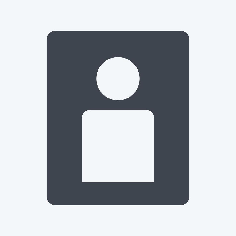 Icon Portrait. suitable for Photo Editing symbol. glyph style. simple design editable. design template vector. simple symbol illustration vector