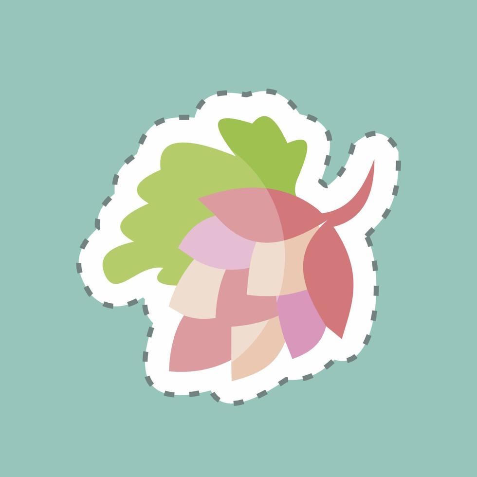 Sticker line cut Hop. suitable for Drink symbol. simple design editable. design template vector. simple symbol illustration vector