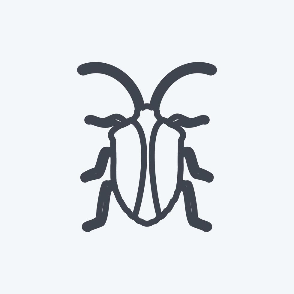 insecto icono. adecuado para el símbolo animal. estilo de línea diseño simple editable. vector de plantilla de diseño. ilustración de símbolo simple
