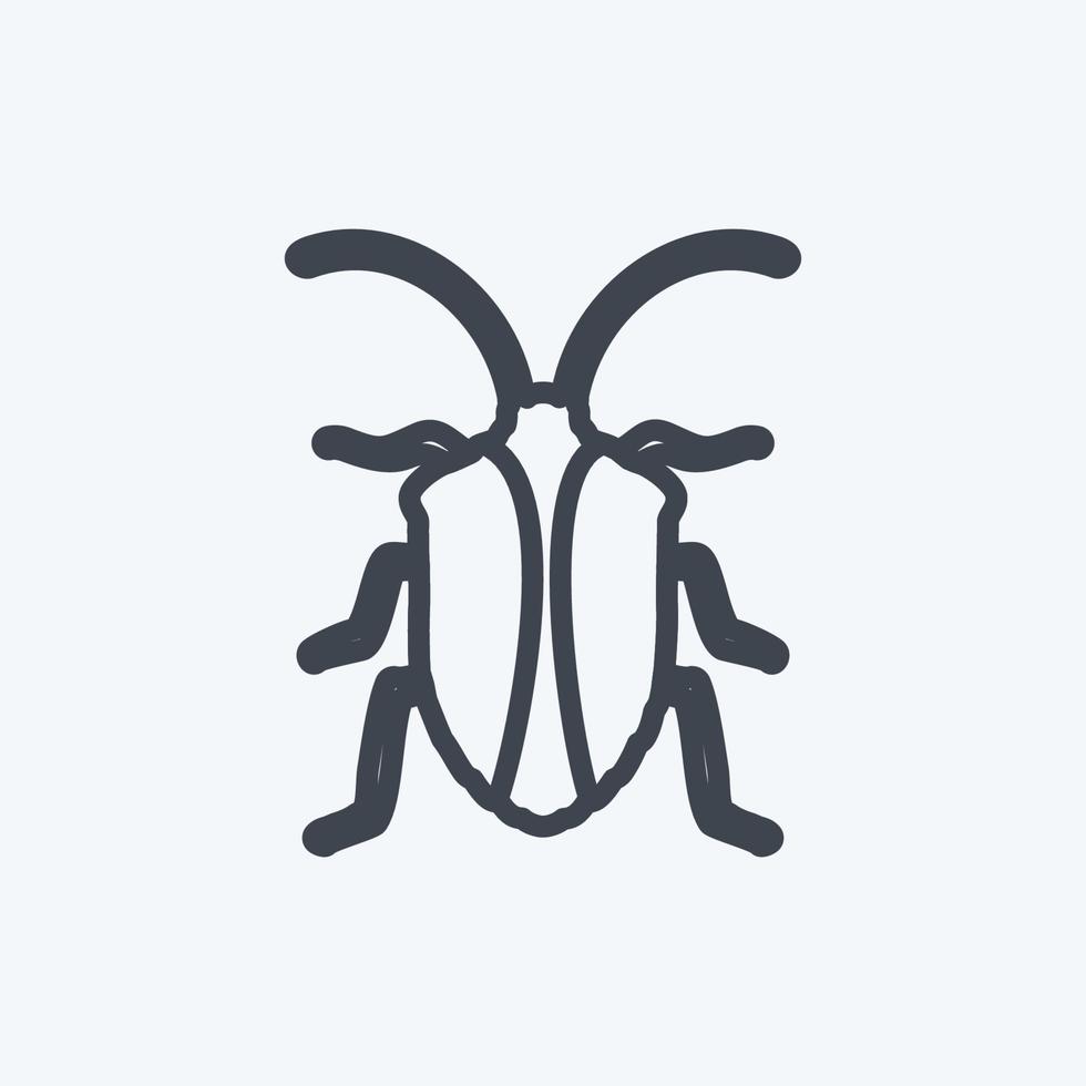Icon Insect. suitable for Animal symbol. line style. simple design editable. design template vector. simple symbol illustration vector