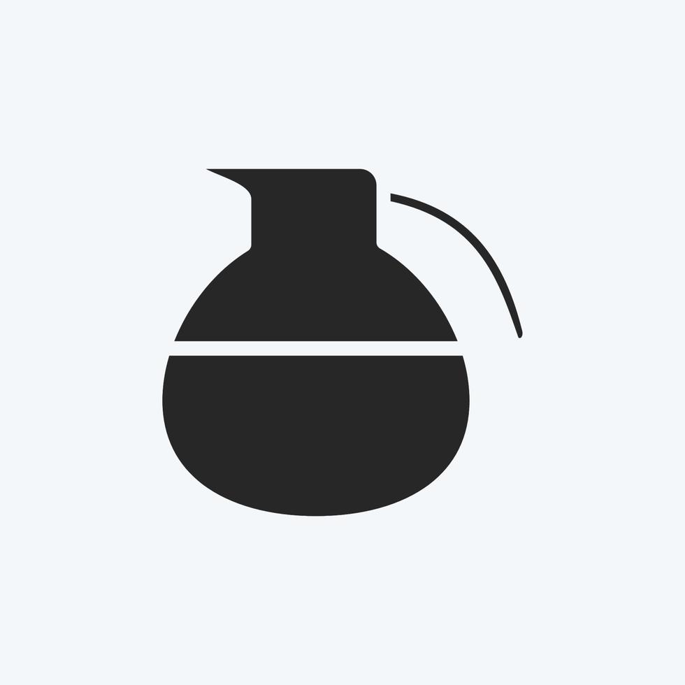 Icon Coffee Pot. suitable for Drink symbol. glyph style. simple design editable. design template vector. simple symbol illustration vector