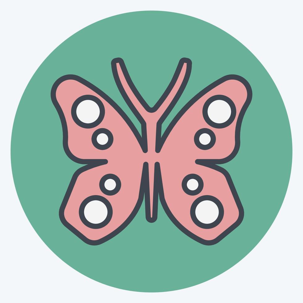 Icon Butterfly. suitable for garden symbol. color mate style. simple design editable. design template vector. simple symbol illustration vector