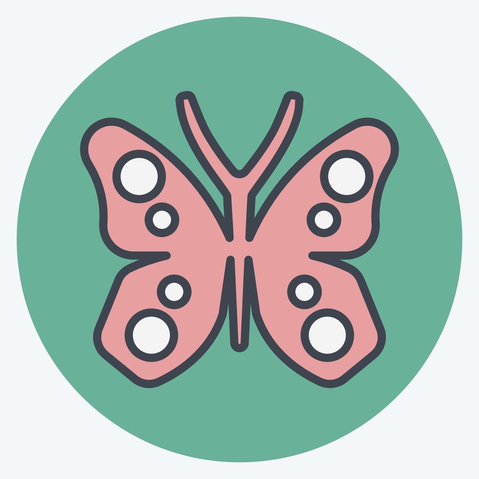 Icon Butterfly. suitable for garden symbol. color mate style. simple design editable. design template vector. simple symbol illustration vector