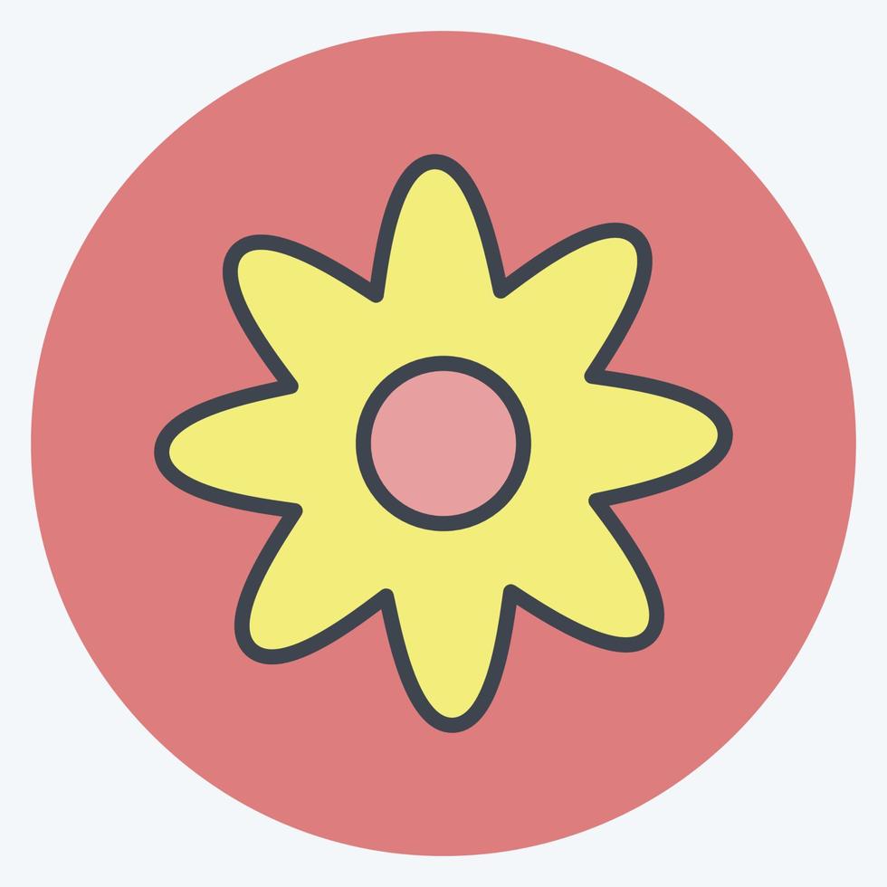 Icon Flower. suitable for Spa symbol. color mate style. simple design editable. design template vector. simple symbol illustration vector