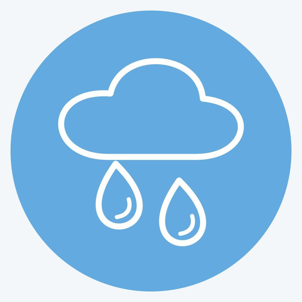 icono lloviendo. adecuado para el símbolo de primavera. estilo de ojos azules. diseño simple editable. vector de plantilla de diseño. ilustración de símbolo simple