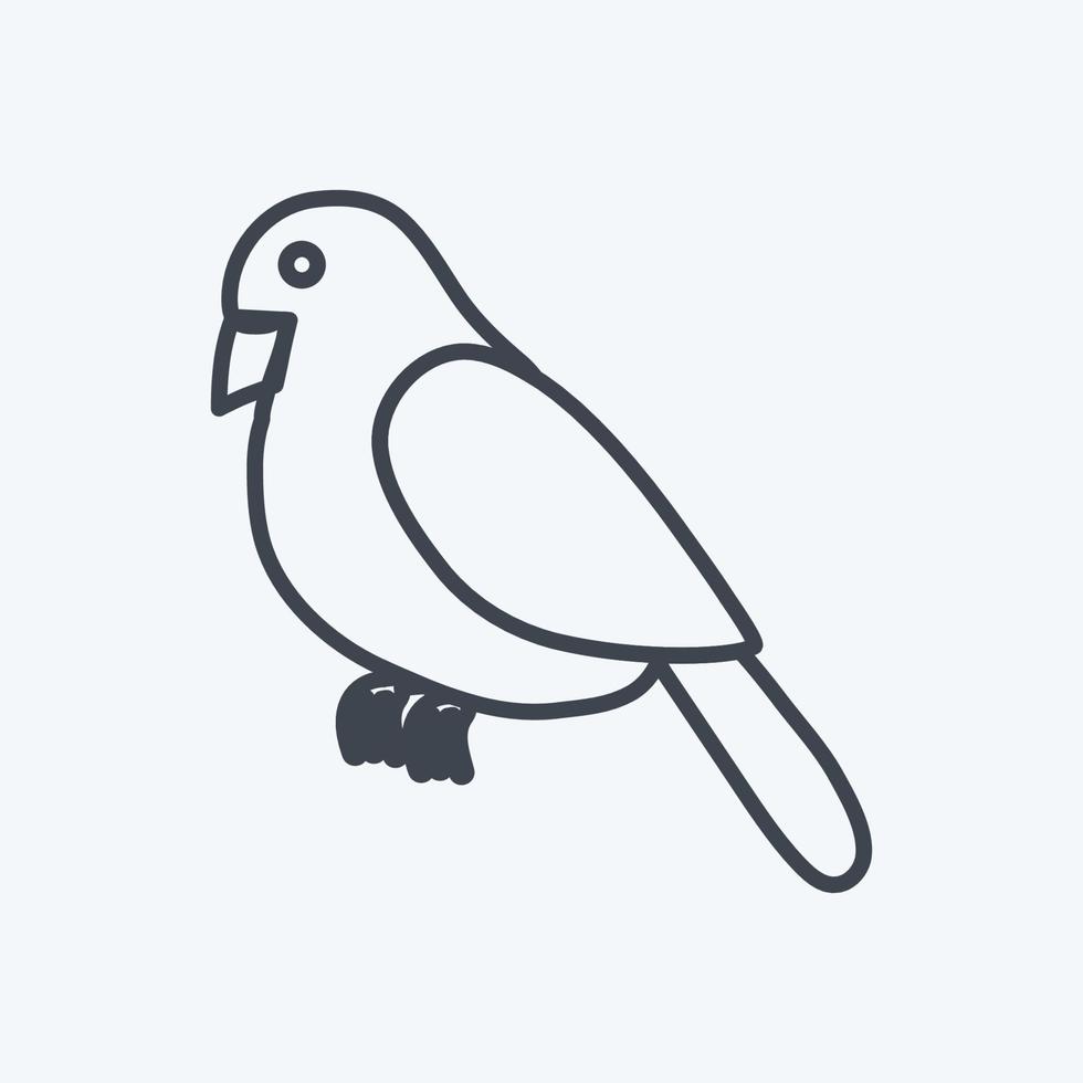 pájaro icono. adecuado para el símbolo animal. estilo de línea diseño simple editable. vector de plantilla de diseño. ilustración de símbolo simple