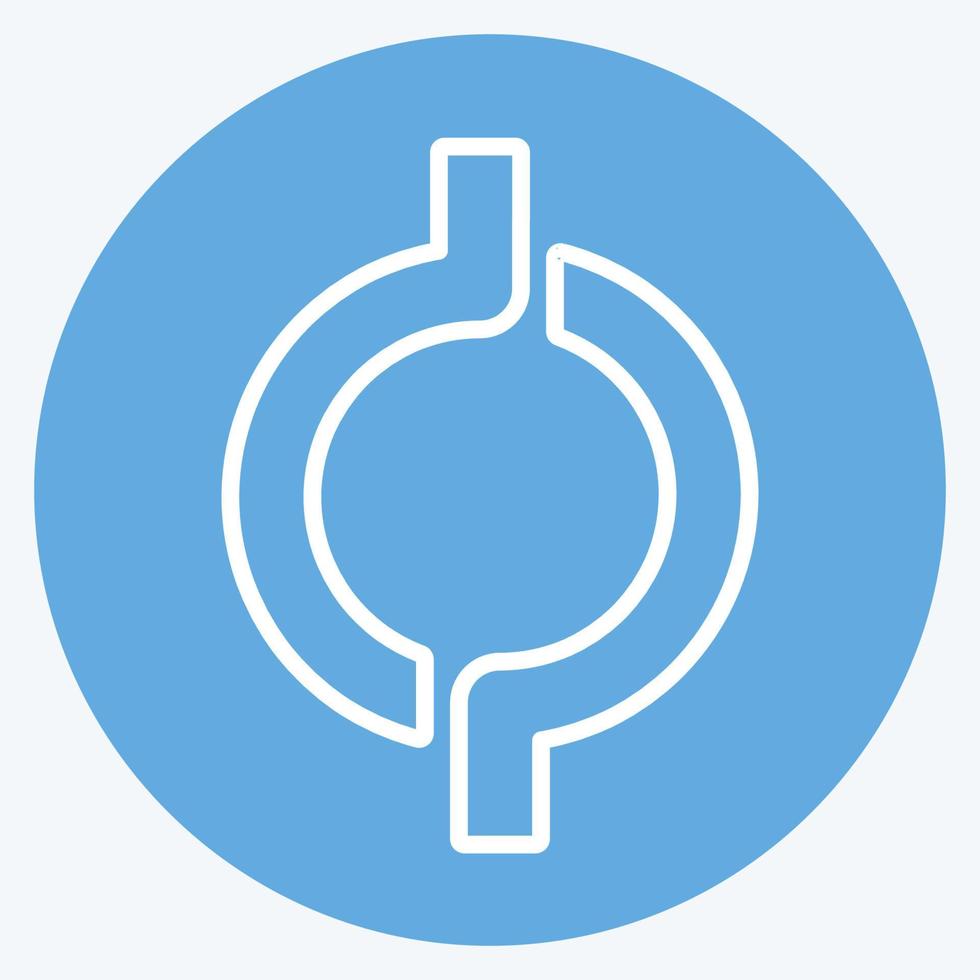 Icon Open Connection. suitable for Community symbol. blue eyes style. simple design editable. design template vector. simple symbol illustration vector