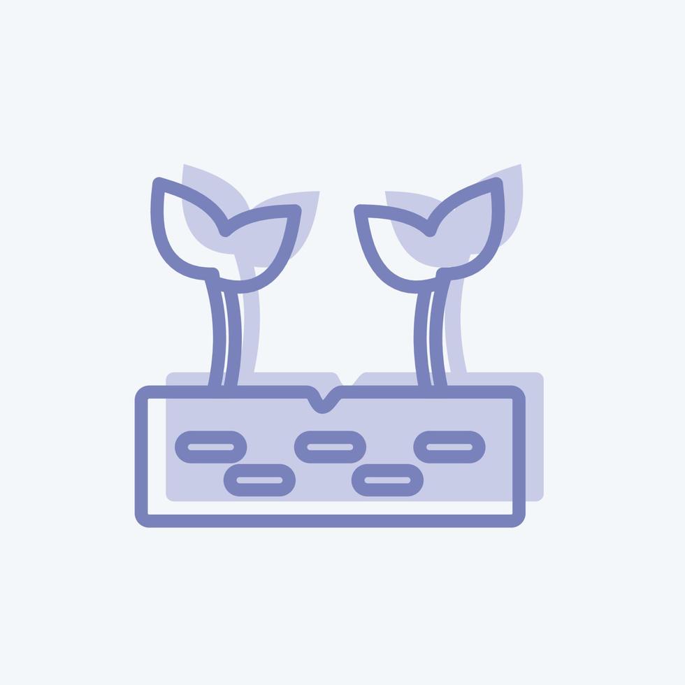 Icon Sprouts. suitable for Garden symbol. two tone style. simple design editable. design template vector. simple symbol illustration vector