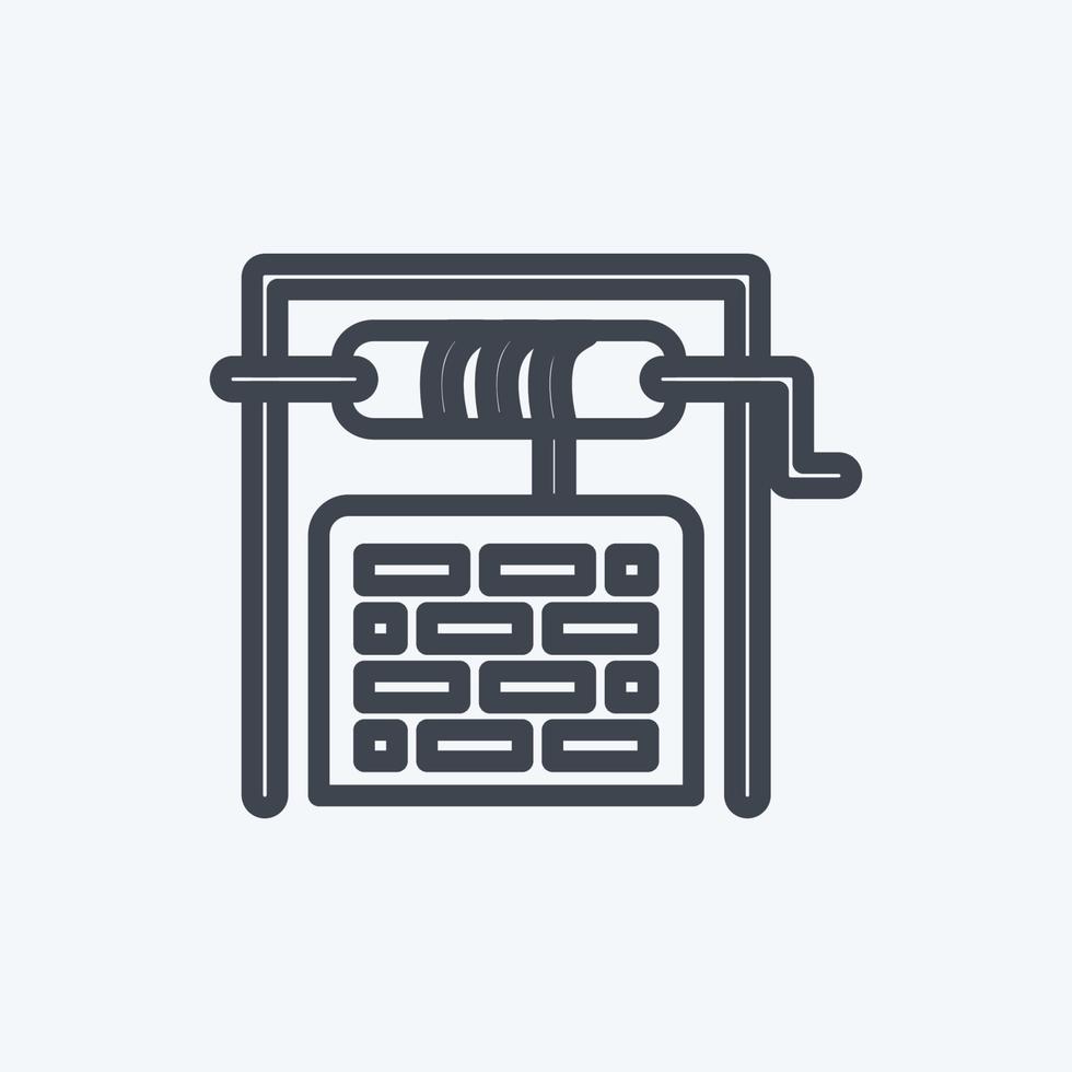 Icon Water Well. suitable for Garden symbol. line style. simple design editable. design template vector. simple symbol illustration vector