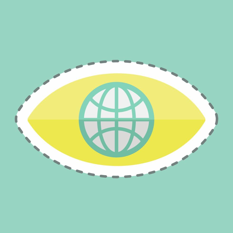 Sticker line cut Climate Action. suitable for Community symbol. simple design editable. design template vector. simple symbol illustration vector