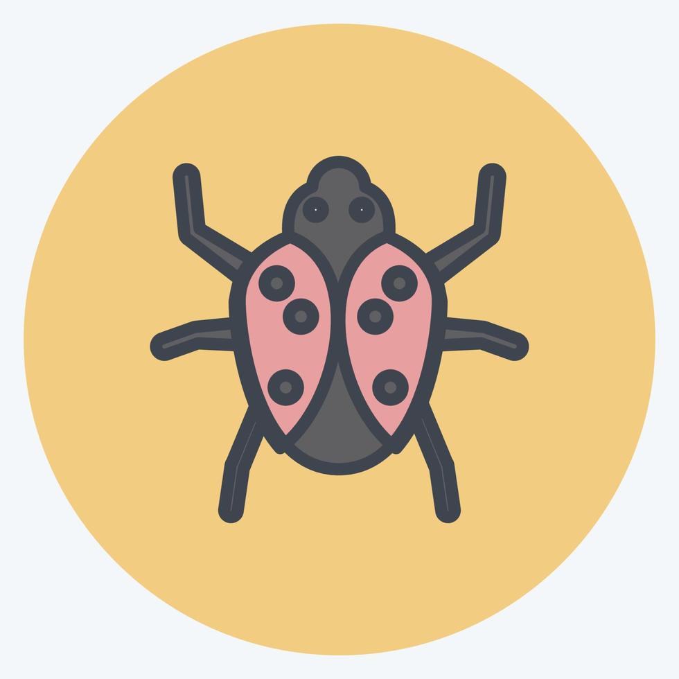 Icon Bug. suitable for Animal symbol. color mate style. simple design editable. design template vector. simple symbol illustration vector