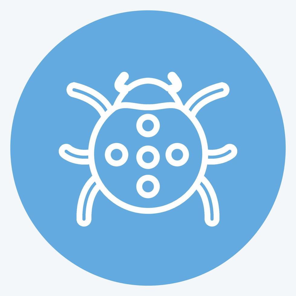 Icon Bug. suitable for Spring symbol. blue eyes style. simple design editable. design template vector. simple symbol illustration vector