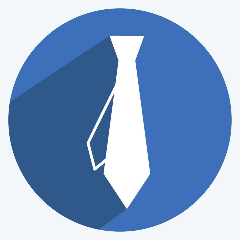 Icon Tie. suitable for men accessories symbol. long shadow style. simple design editable. design template vector. simple symbol illustration vector