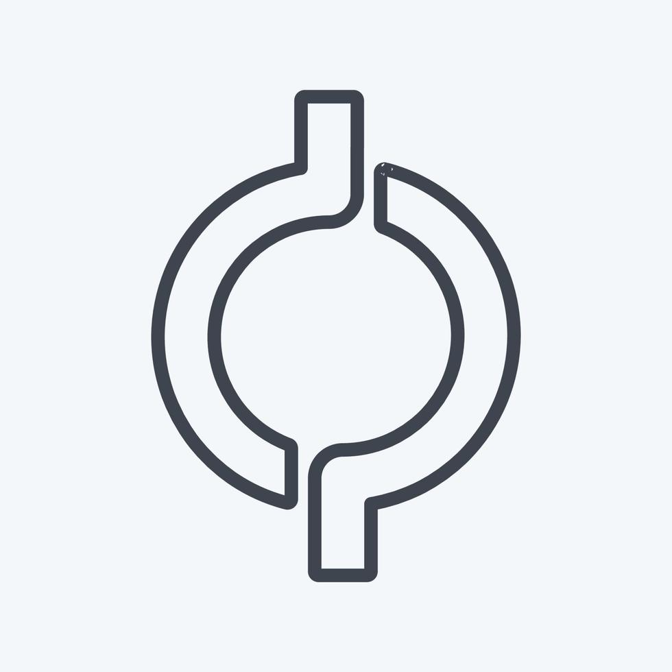 Icon Open Connection. suitable for Community symbol. line style. simple design editable. design template vector. simple symbol illustration vector