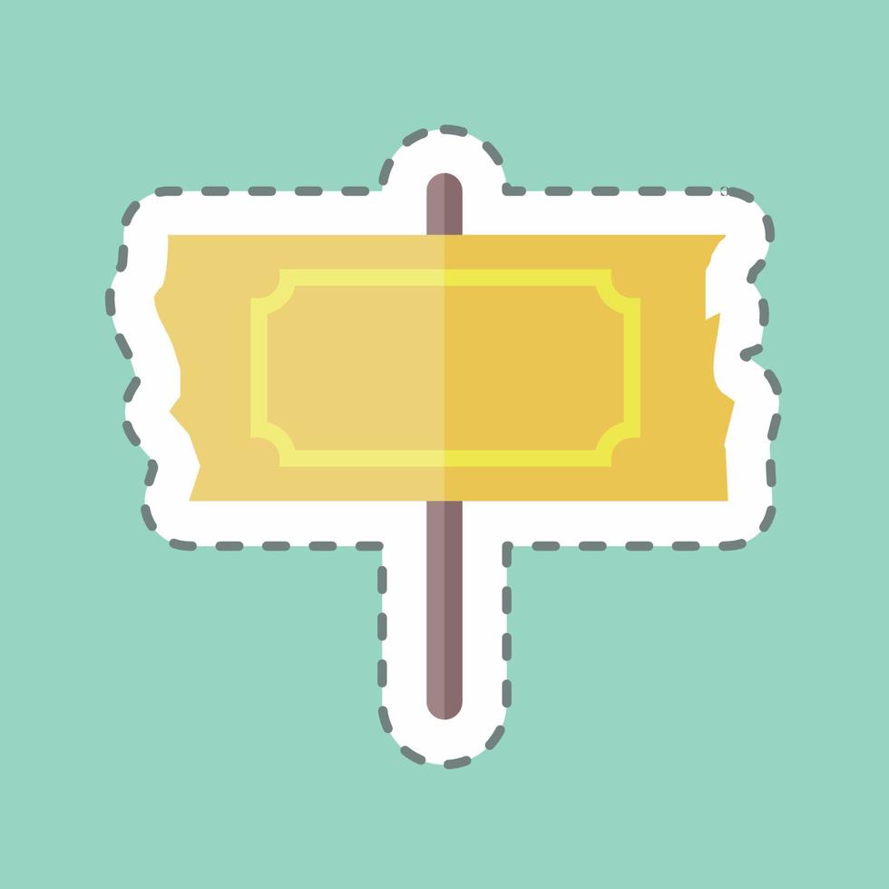 Sticker line cut Sign. suitable for Wild West symbol. simple design editable. design template vector. simple symbol illustration vector
