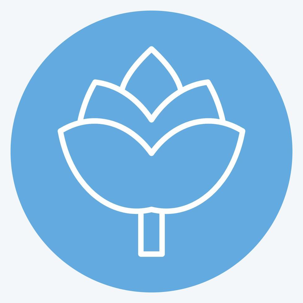 Icon Rose. suitable for Wedding symbol. blue eyes style. simple design editable. design template vector. simple symbol illustration vector