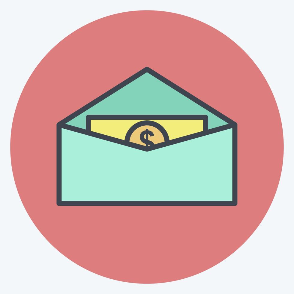 Icon Send Money. suitable for digital web symbol. color mate style. simple design editable. design template vector. simple symbol illustration vector