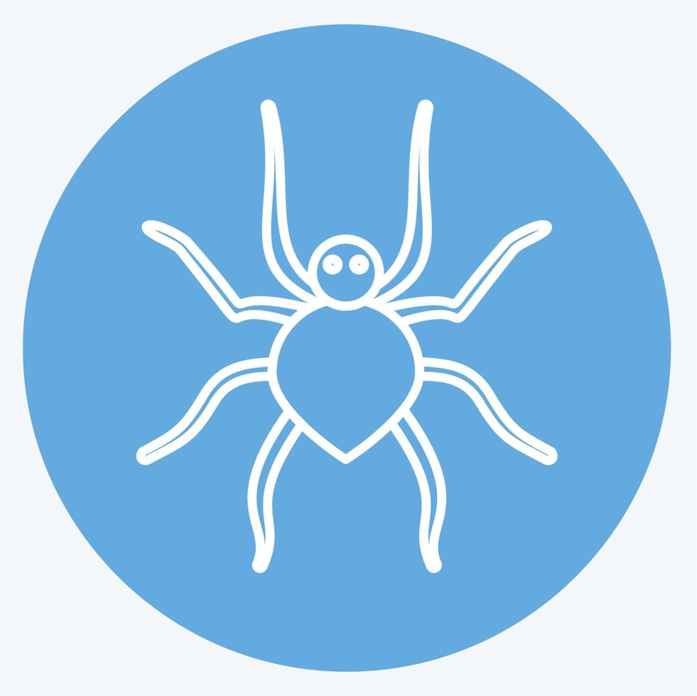Icon Spider. suitable for animal symbol. blue eyes style. simple design editable. design template vector. simple symbol illustration vector