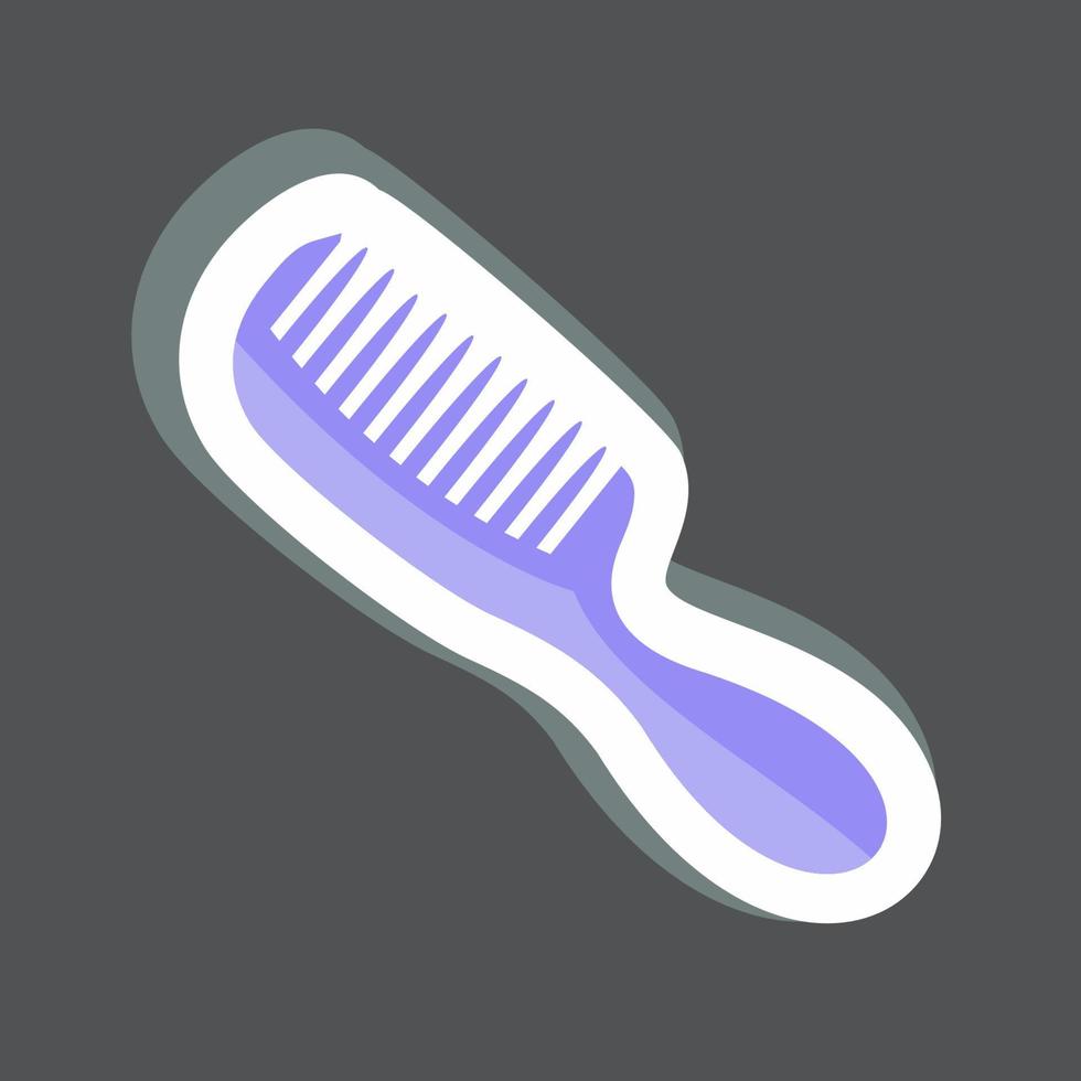 Sticker Hairbrush. suitable for beauty care symbol. simple design editable. design template vector. simple symbol illustration vector