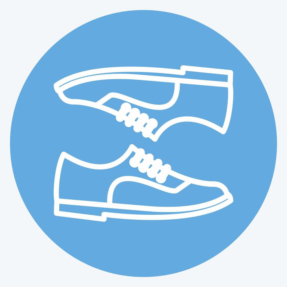 Icon Pair of Shoes. suitable for men accessories symbol. blue eyes style. simple design editable. design template vector. simple symbol illustration vector