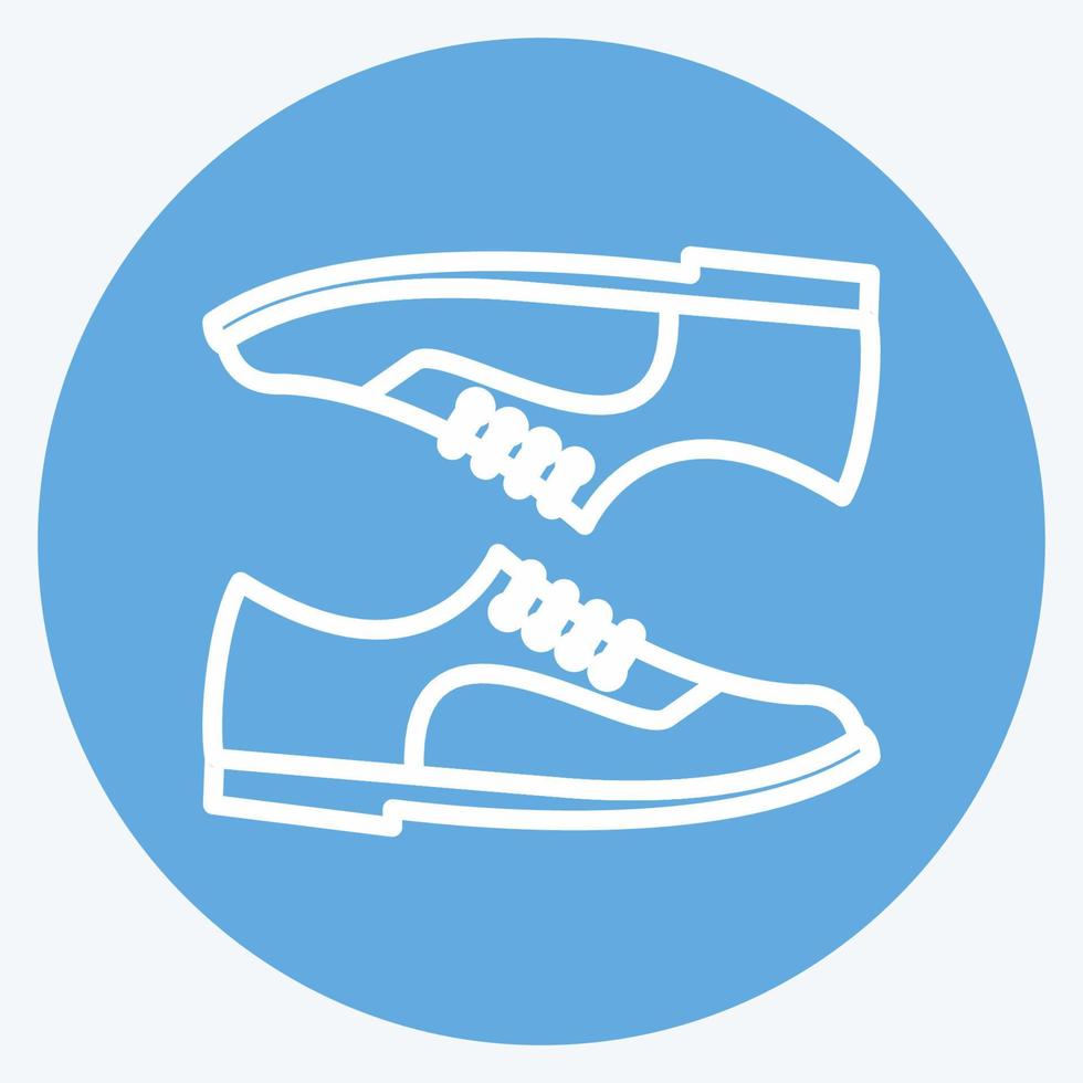 icono de un par de zapatos. adecuado para el símbolo de accesorios masculinos. estilo de ojos azules. diseño simple editable. vector de plantilla de diseño. ilustración de símbolo simple