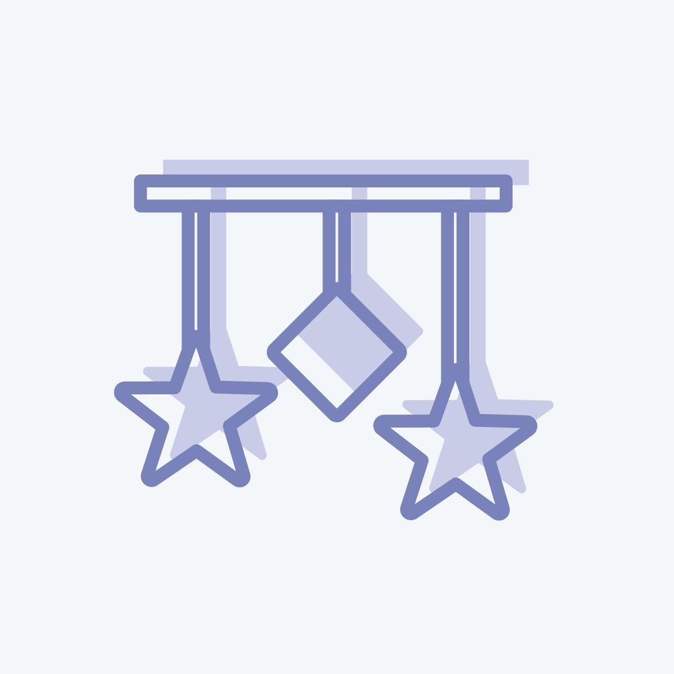 Icon Hanging Toy. suitable for Baby symbol. two tone style. simple design editable. design template vector. simple symbol illustration vector