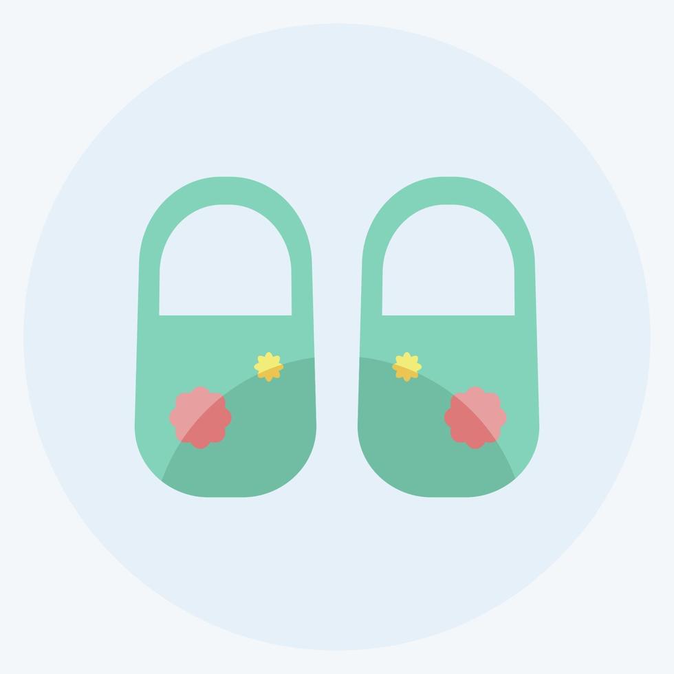 Icon Baby Girl's Shoes. suitable for Baby symbol. flat style. simple design editable. design template vector. simple symbol illustration vector