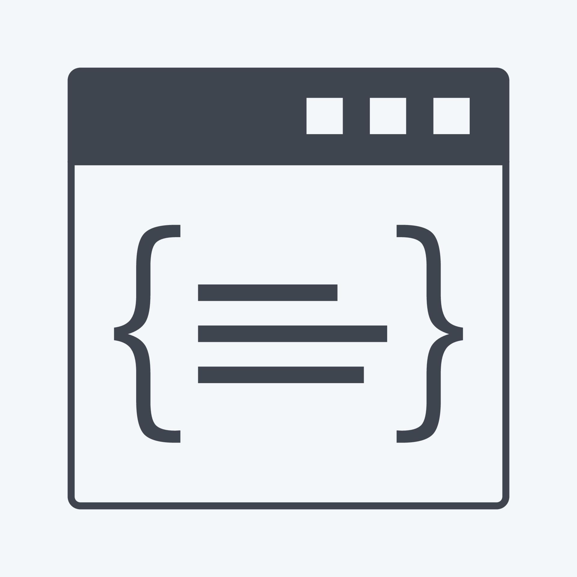 Icon Code. suitable for Programming symbol. glyph style. simple design ...