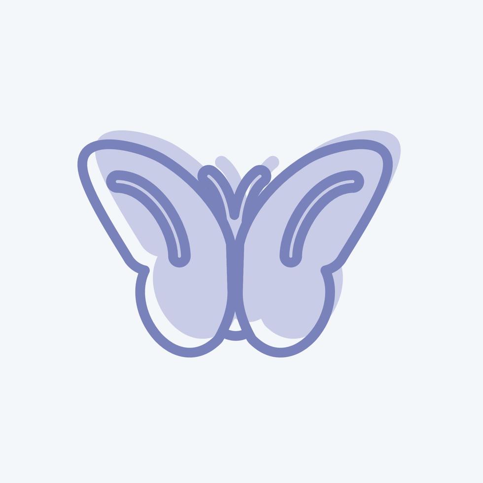 icono mariposa volando. adecuado para el símbolo de primavera. estilo de dos tonos. diseño simple editable. vector de plantilla de diseño. ilustración de símbolo simple