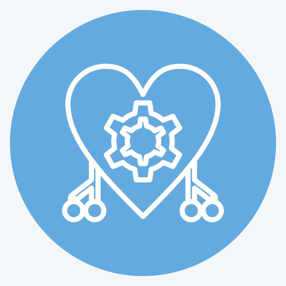 Icon Cybernetics. suitable for data analytics symbol. blue eyes style. simple design editable. design template vector. simple symbol illustration vector