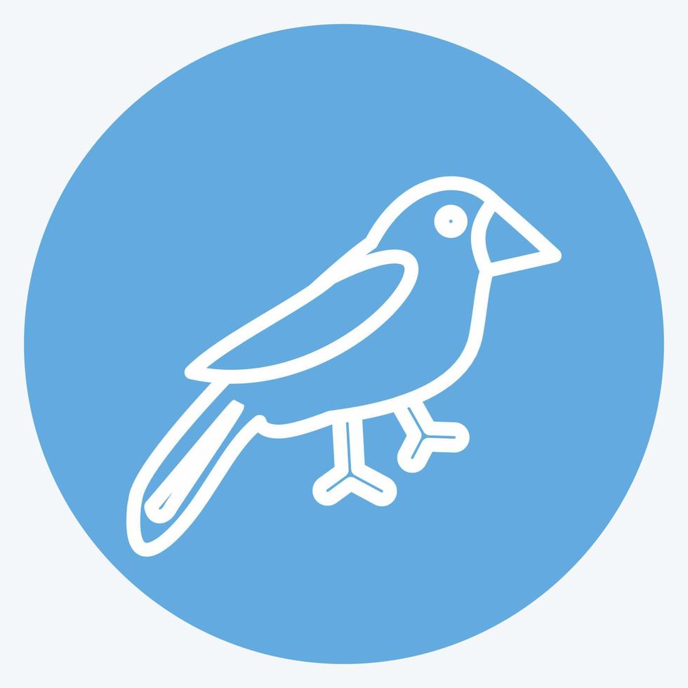 pájaro icono. adecuado para el símbolo de primavera. estilo de ojos azules. diseño simple editable. vector de plantilla de diseño. ilustración de símbolo simple