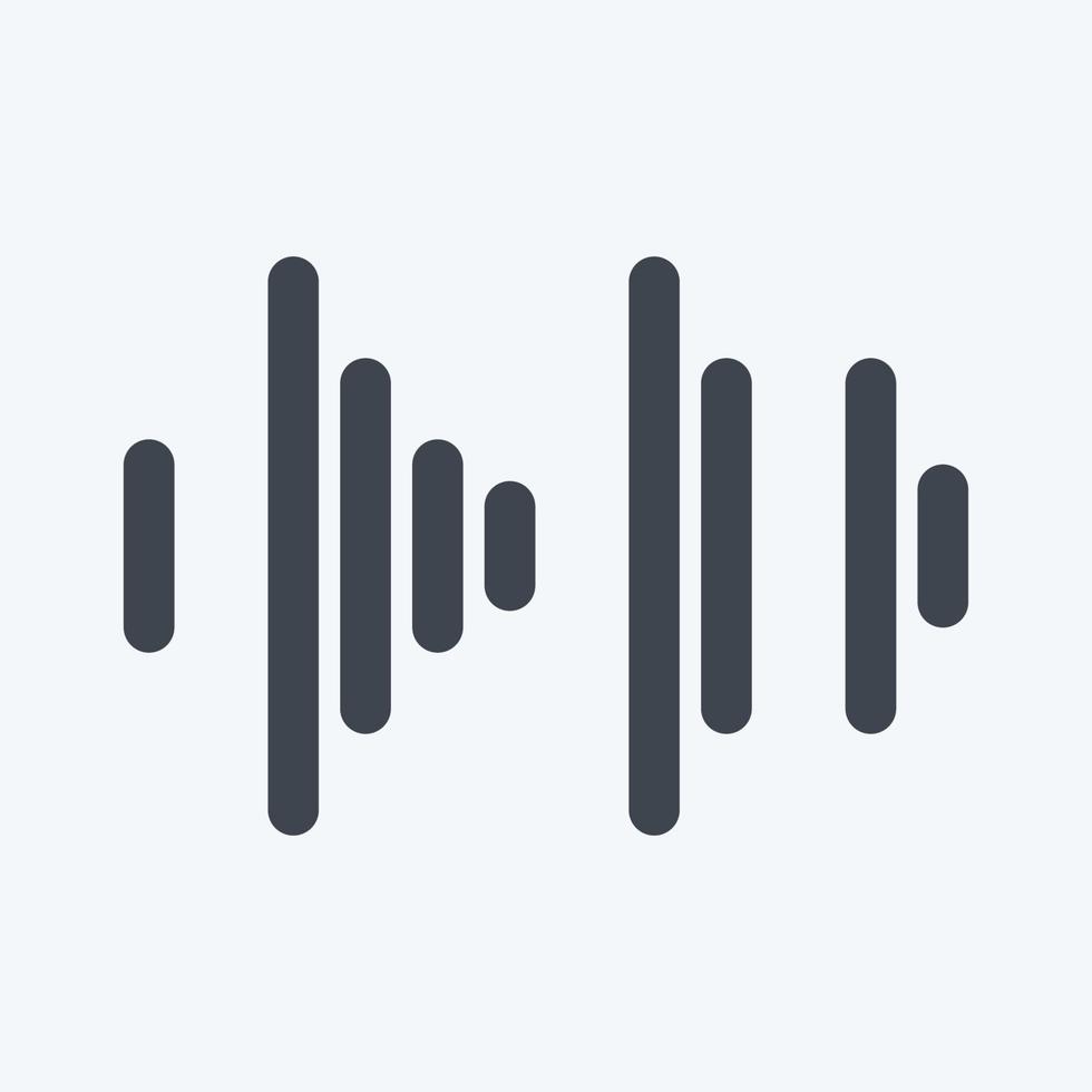 Icon Music Indicator. suitable for music symbol. glyph style. simple design editable. design template vector. simple symbol illustration vector