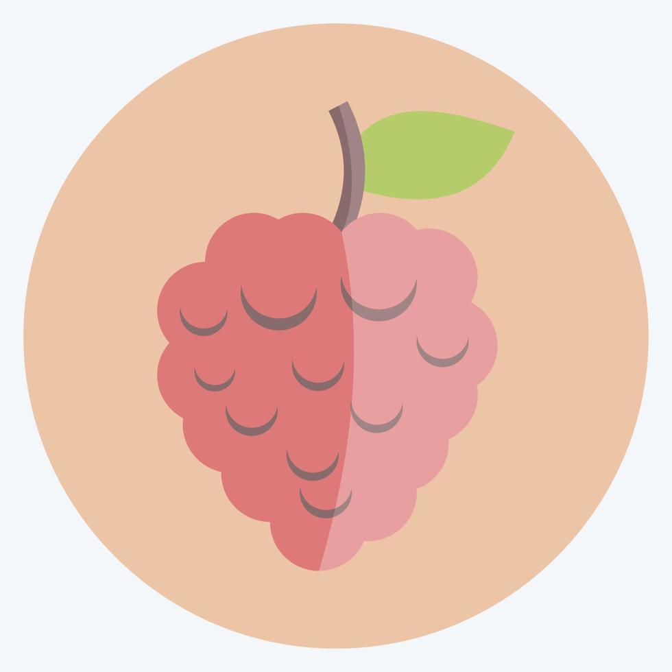 icono de frambuesa. adecuado para el símbolo de frutas y verduras. estilo plano diseño simple editable. vector de plantilla de diseño. ilustración de símbolo simple