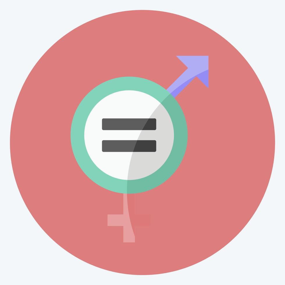 Icon Gender Equality. suitable for Community symbol. flat style. simple design editable. design template vector. simple symbol illustration vector