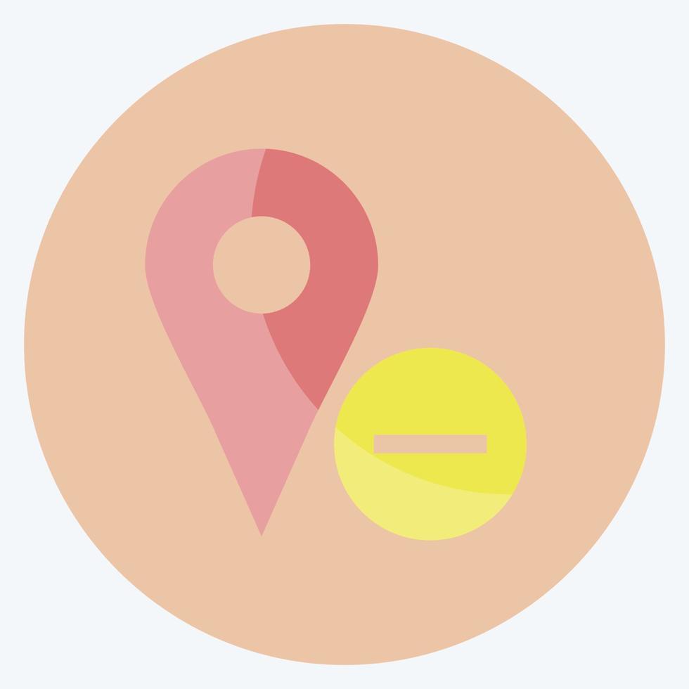 Icon Delete Location. suitable for User Interface symbol. flat style. simple design editable. design template vector. simple symbol illustration vector