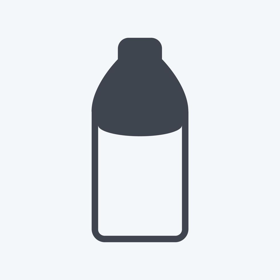 botella de leche de icono. adecuado para el símbolo del jardín. estilo de glifo. diseño simple editable. vector de plantilla de diseño. ilustración de símbolo simple