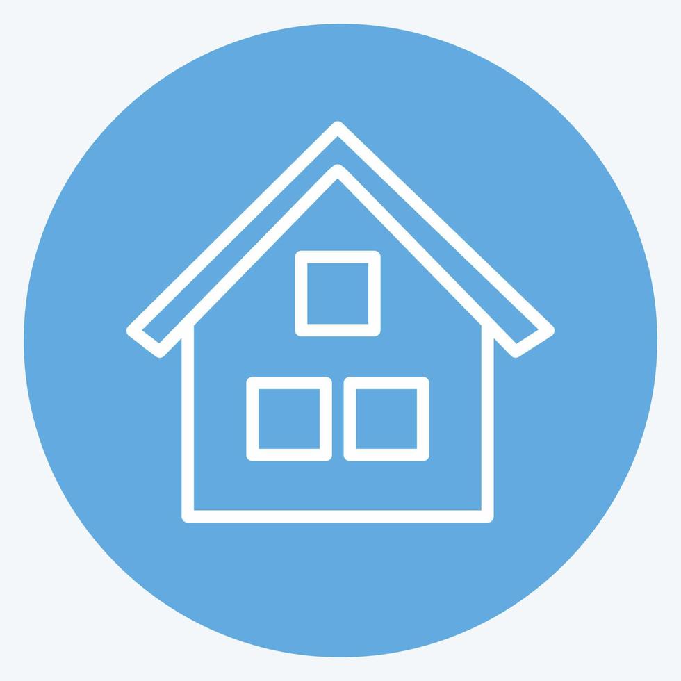 Icon Garden House. suitable for Garden symbol. blue eyes style. simple design editable. design template vector. simple symbol illustration vector