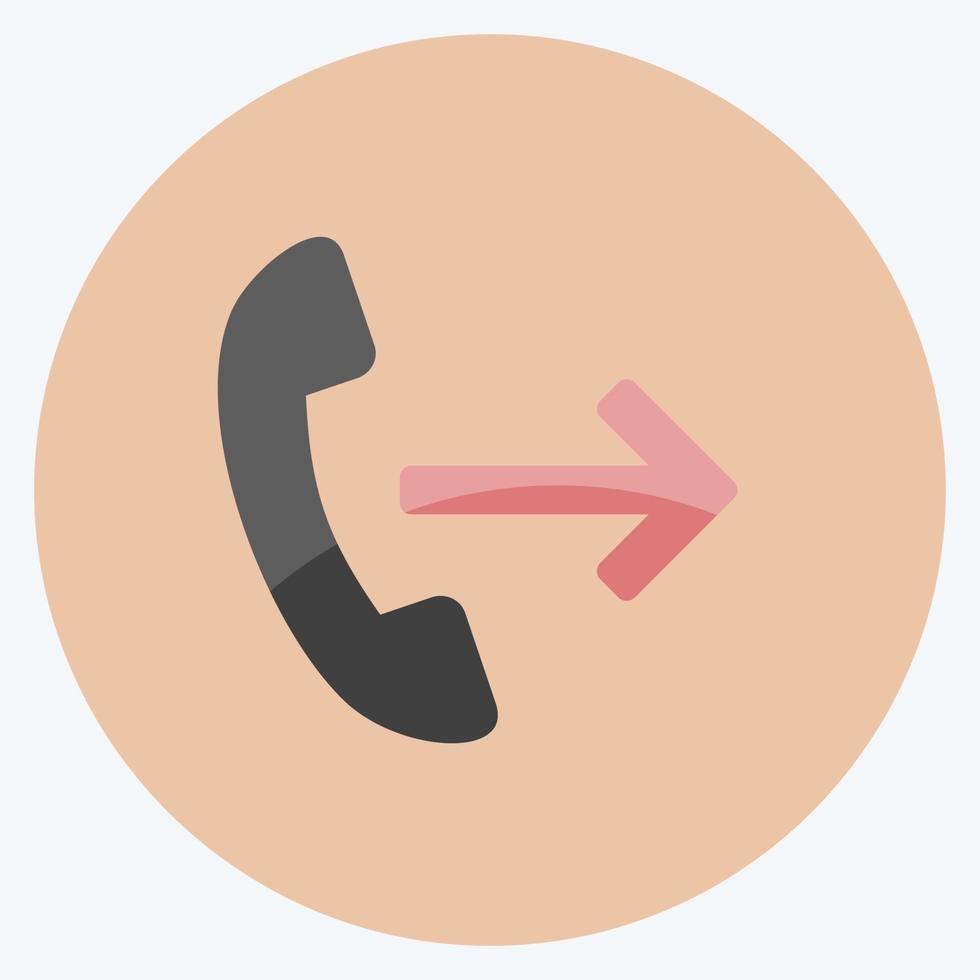 Icon Call forwarding. suitable for Mobile Apps symbol. flat style. simple design editable. design template vector. simple symbol illustration vector