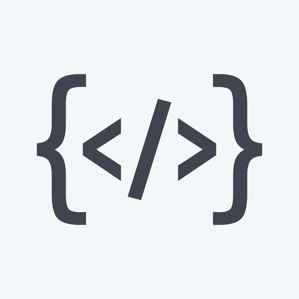 Icon Programming. suitable for Programming symbol. glyph style. simple ...