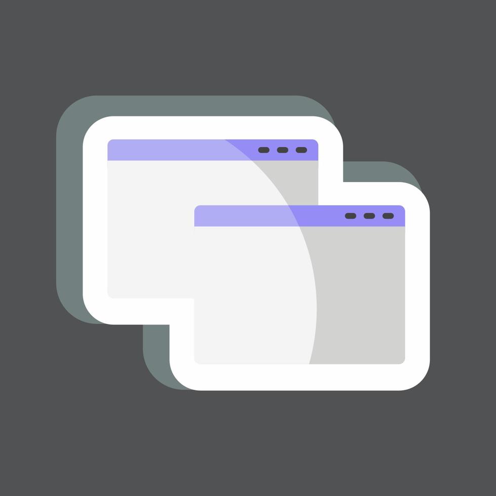 Sticker Windows. suitable for Web Interface symbol. simple design editable. design template vector. simple symbol illustration vector