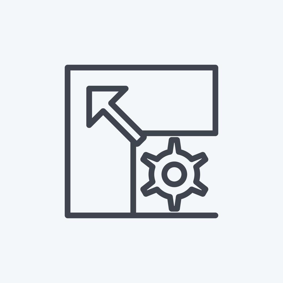 Icon Scalable System. suitable for data analytics symbol. line style. simple design editable. design template vector. simple symbol illustration vector