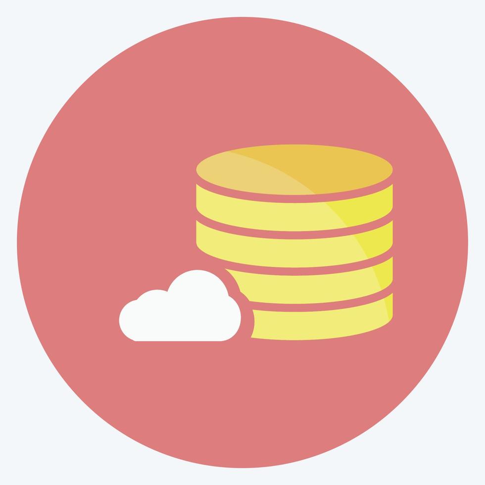 Icon Database Management. suitable for IT Services symbol. flat style. simple design editable. design template vector. simple symbol illustration vector