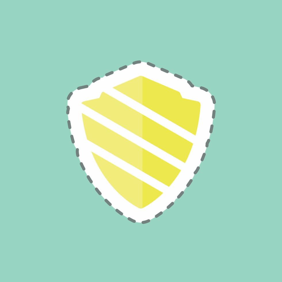 Sticker line cut Data Security. suitable for IT Services symbol. simple design editable. design template vector. simple symbol illustration vector