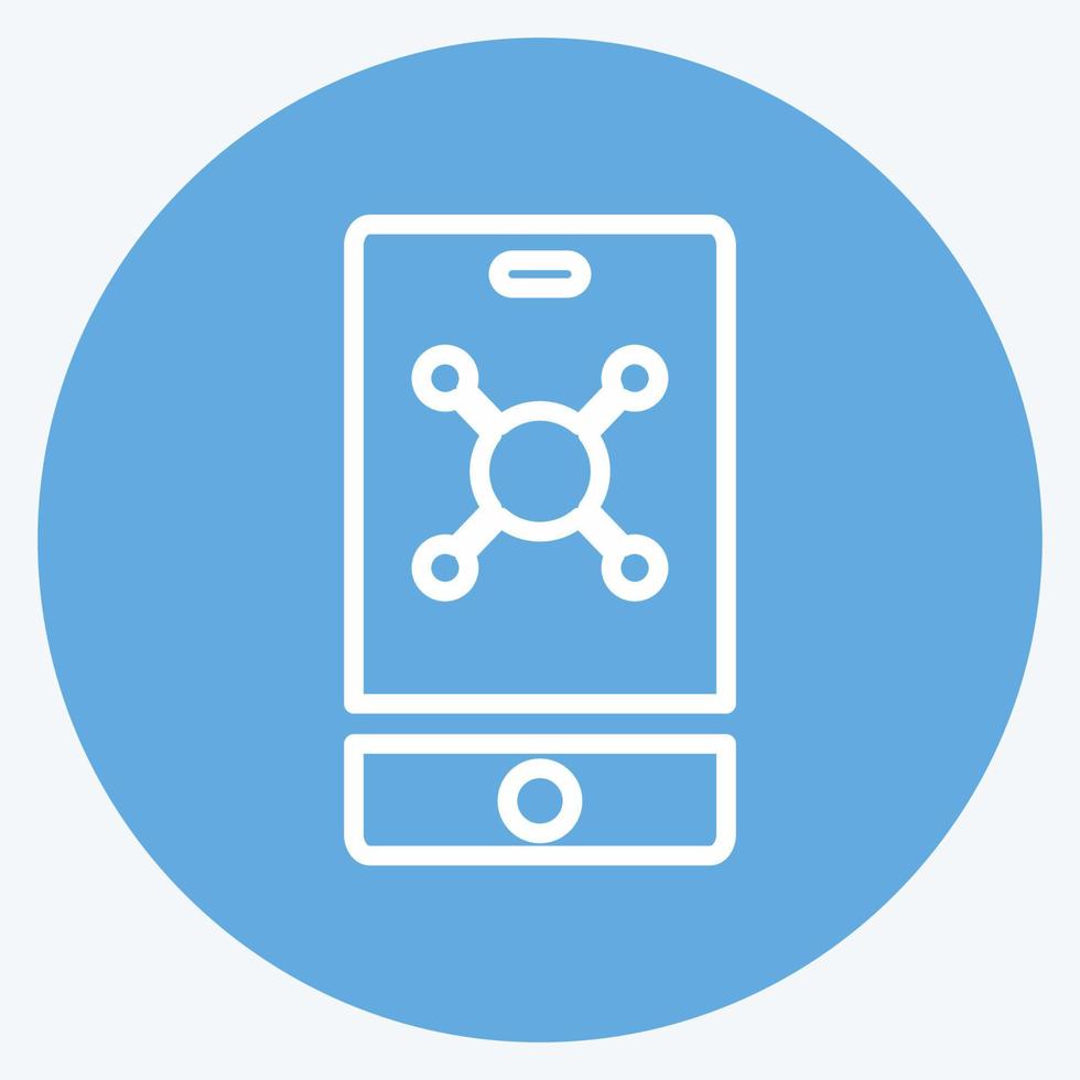 Icon Mobile Marketing. suitable for Education symbol. blue eyes style. simple design editable. design template vector. simple symbol illustration vector