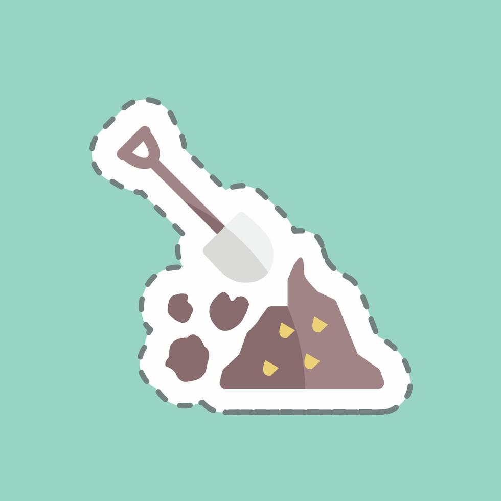 Sticker line cut Debris Management. suitable for Community symbol. simple design editable. design template vector. simple symbol illustration vector