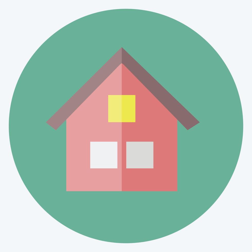 Icon Garden House. suitable for Garden symbol. flat style. simple design editable. design template vector. simple symbol illustration vector